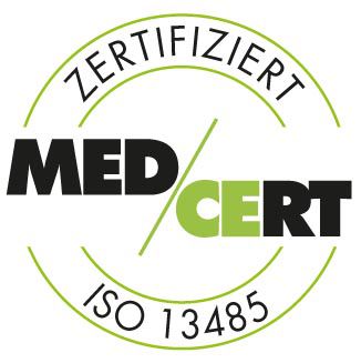 Logo Med/Cert zertifiziert ISO 13485